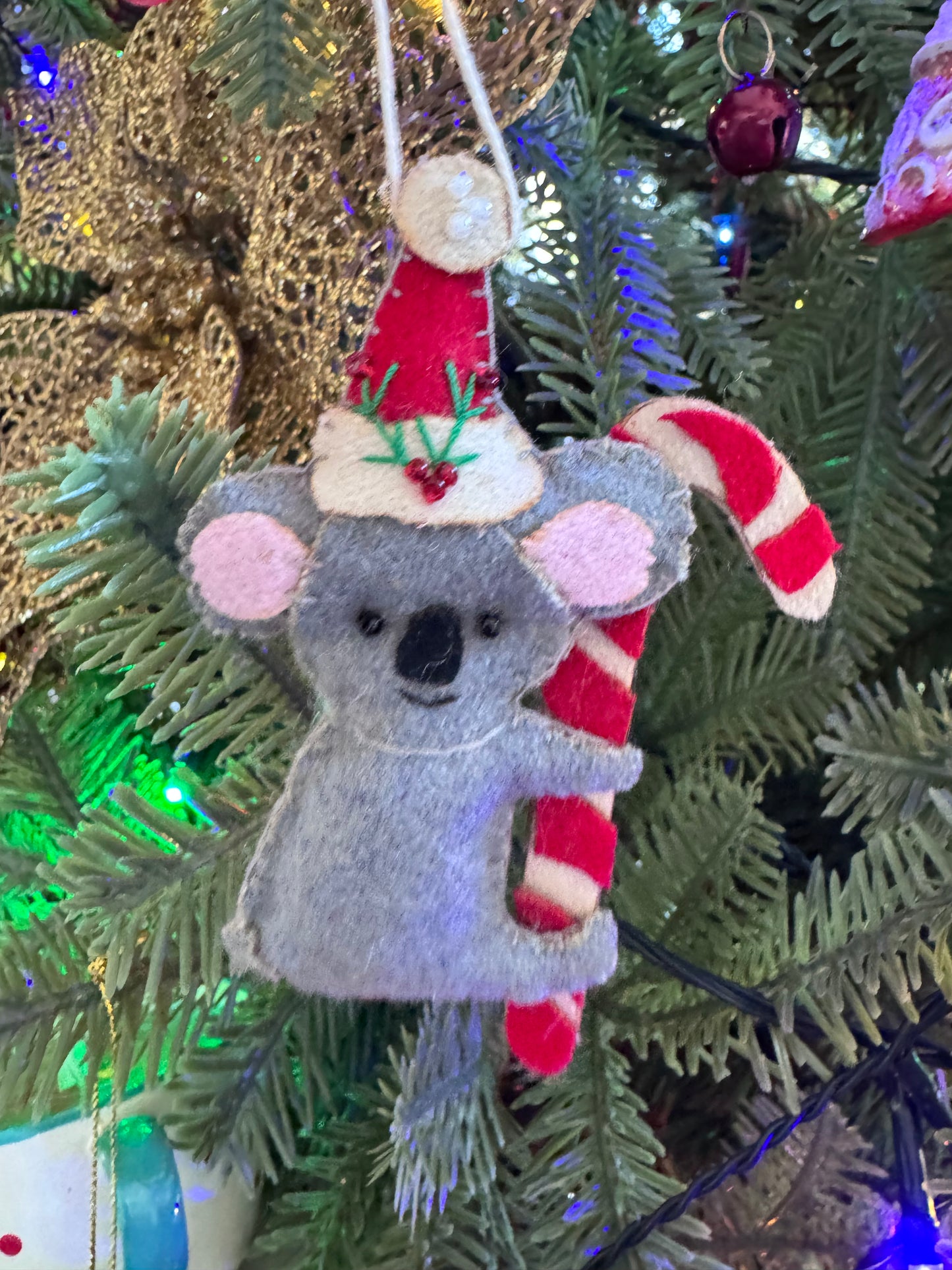 Felt Koala Christmas Ornament
