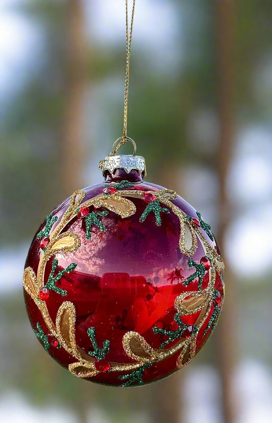 Glass Red Christmas Ornament