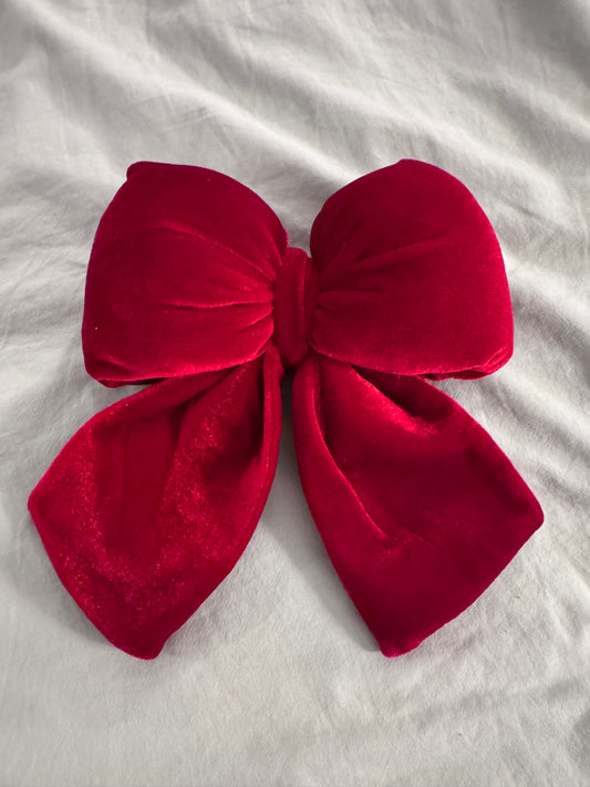 Classic Red Velvet Bow (Large)