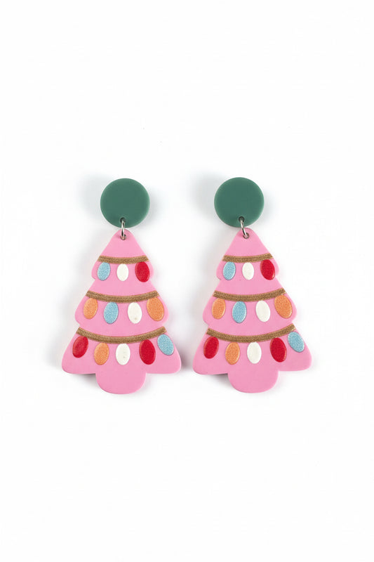 Pastel Tree Dangle Earrings