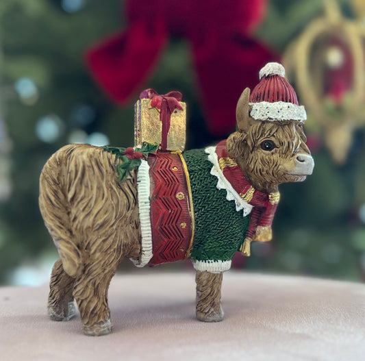 Festive Highland Cow