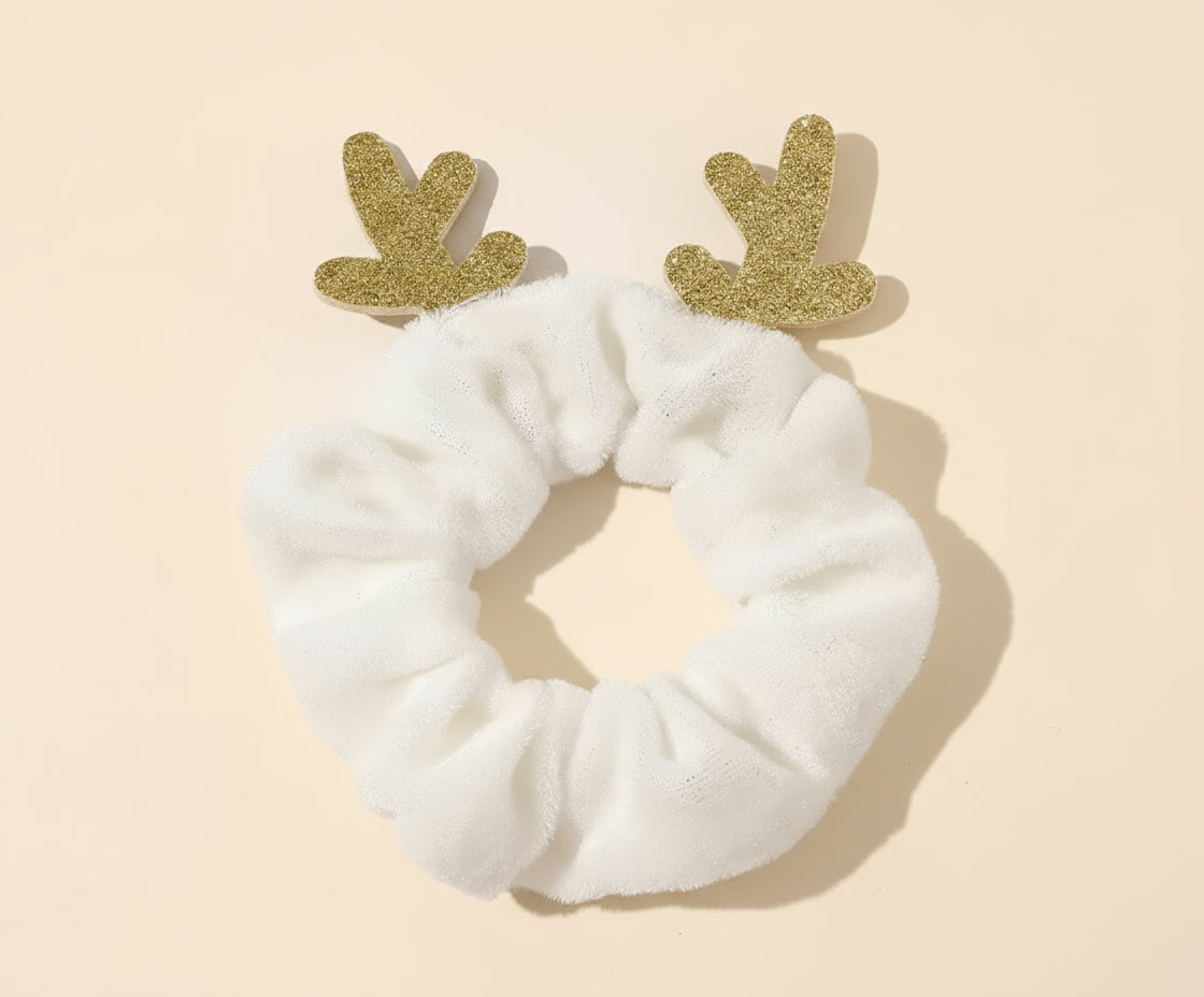 Velvet Reindeer Scrunchies
