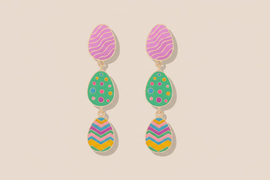 Pastel Bloom Easter Egg Earrings